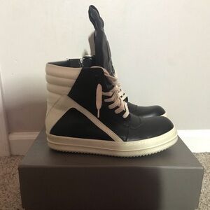 Rick Owens Geobaskets (Black & White) Size:41:8